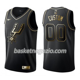 Canotte Uomo San Antonio Spurs Personalizzate Nike Nero Golden Edition Swingman
